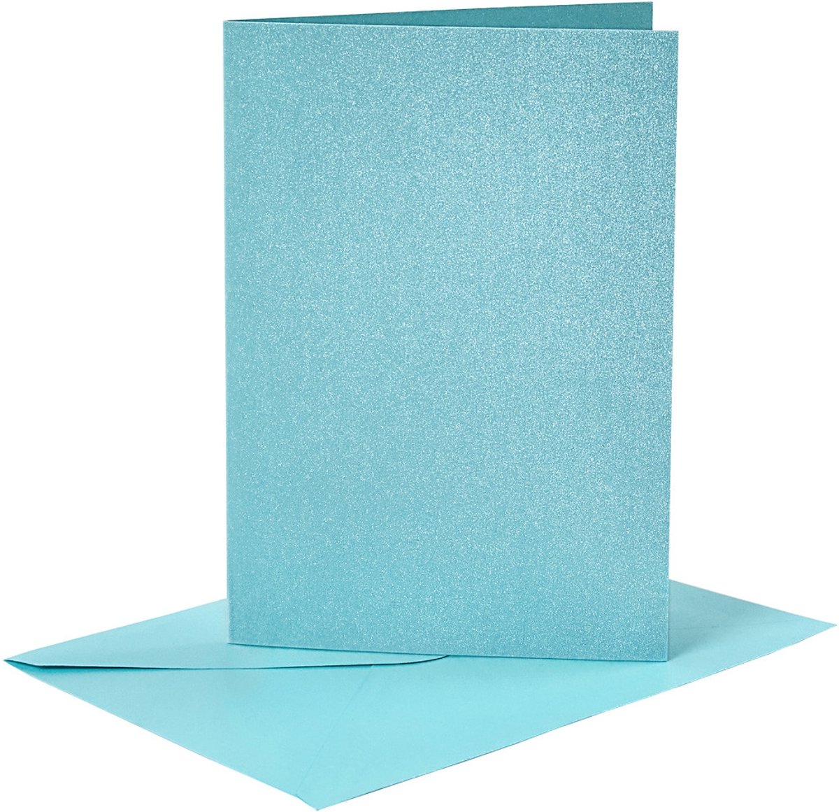 Kaarten en enveloppen, afmeting kaart 10,5x15 cm, afmeting envelop 11,5x16,5 cm, blauw, parelmoer, 4sets [HOB-23034]